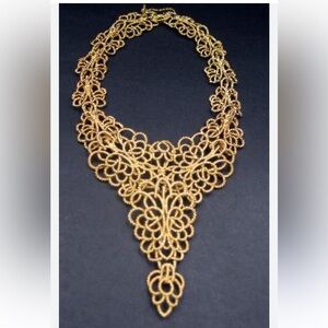 Rare vintage DeNicola for Capri woven rope necklace